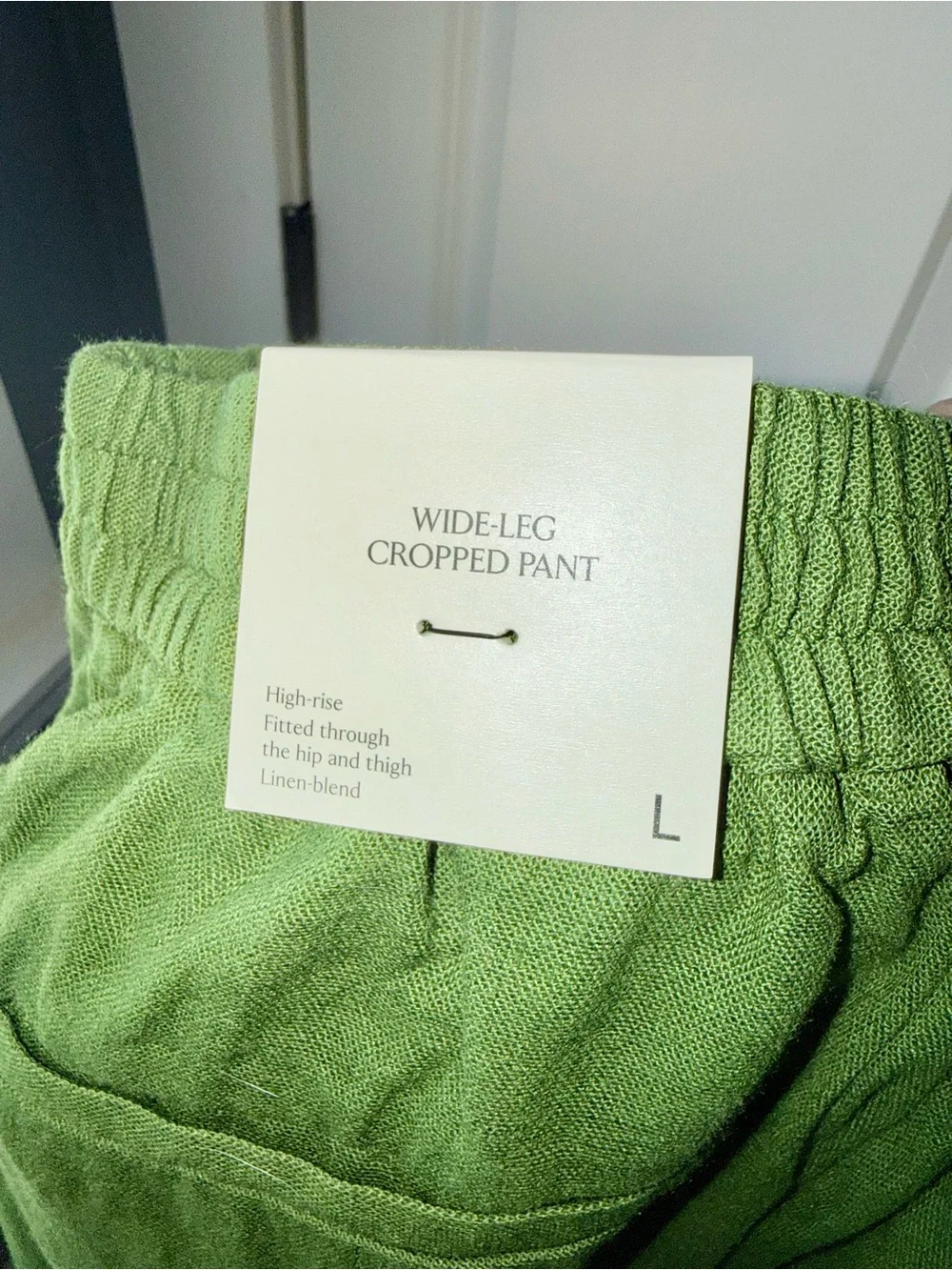 Banana Republic Linen Wide Leg Pants in Green
